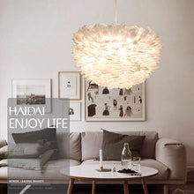 Load image into Gallery viewer, Modern white nature Goose feather Pendant Lights romantic E27 led pendant lamps for home lighting restaurant bedroom living room|pendant lamp|led pendant lamplamp for home