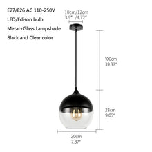 Load image into Gallery viewer, Nordic Modern hanging Glass Pendant