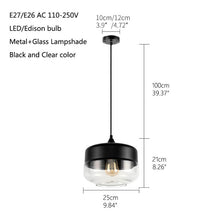 Load image into Gallery viewer, Nordic Modern hanging Glass Pendant