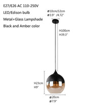 Load image into Gallery viewer, Nordic Modern hanging Glass Pendant